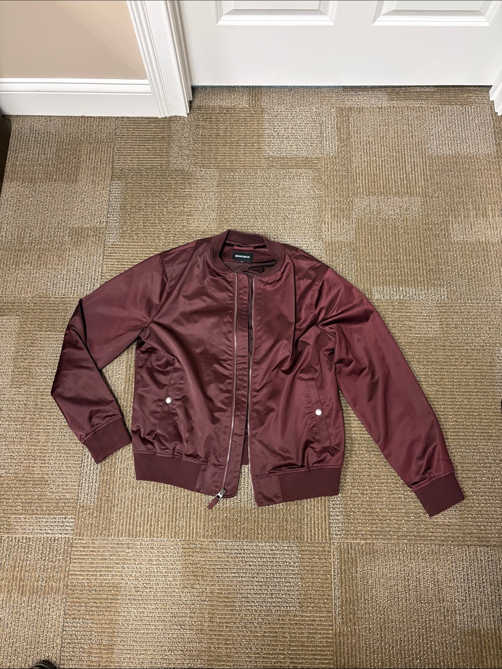 Bonobos Maroon Bomber Jacket
